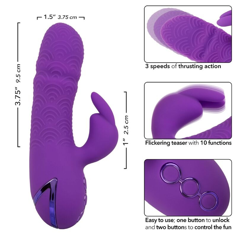 Calexotics - manhattan beach marvel vibrator rabbit purple by california dreaming 6