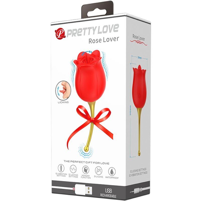 Pretty love - rose lover rose clitoris stimulator 12 vibrations red 5