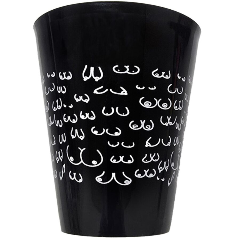 Diablo picante - black cup 500 ml with white boobs