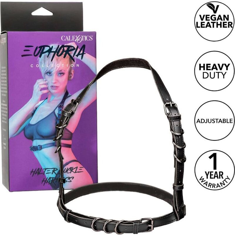 Calexotics - euphoria halter buckle harness black 1
