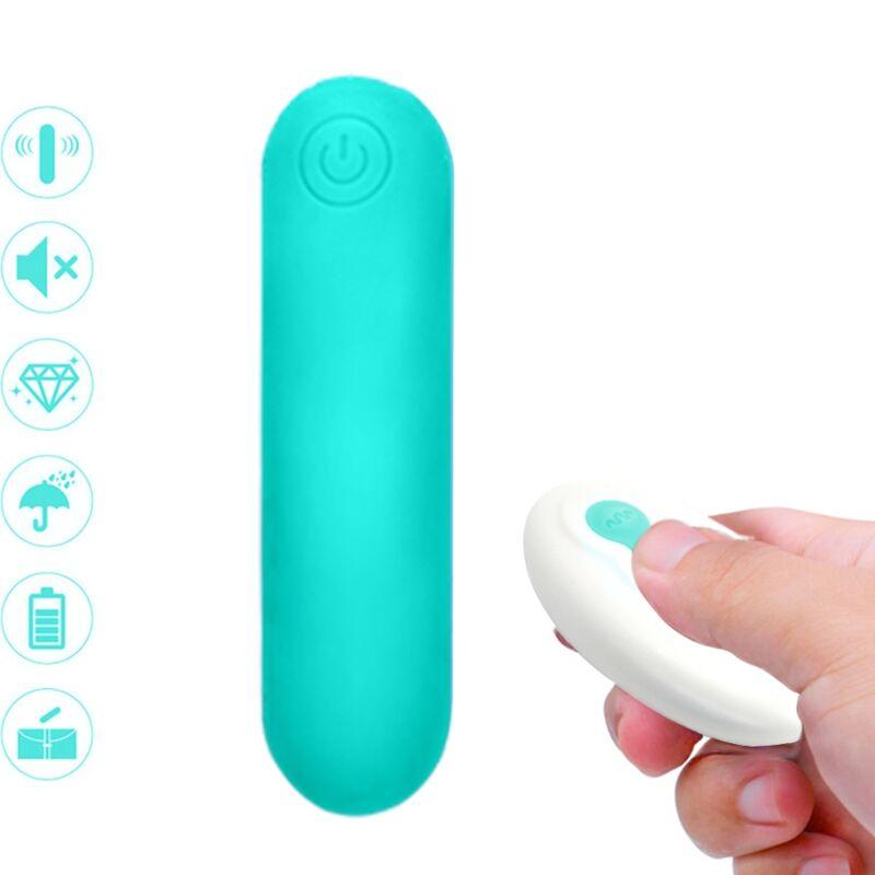 Armony - splash joline vibrator bullet silicone remote control 10 vibrations 65 x 15 cm green