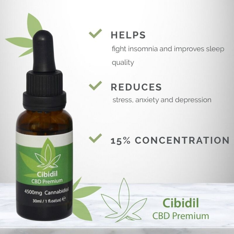 500 cosmetics - cibidil relaxing cbd oil 15 % 30 ml 2