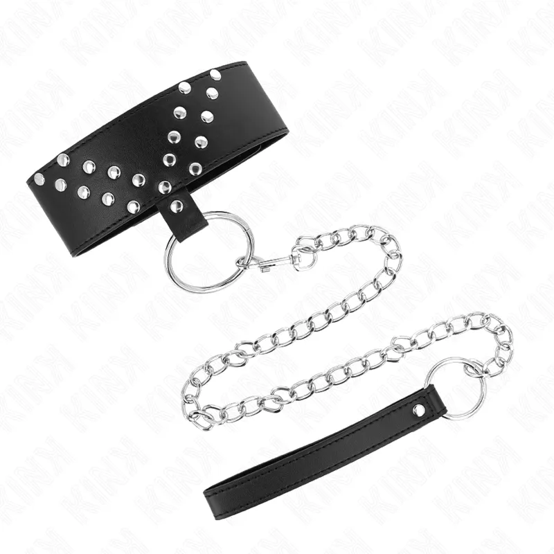 Kink - Necklace With Belt 65 Cm With V Rivet Adjustable 36-43 Cm X 5 Cm 1