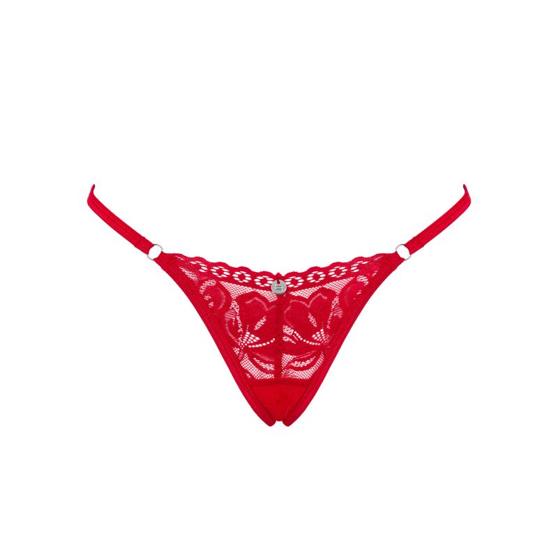 Obsessive - Lacy Thong Red Xs/S 2