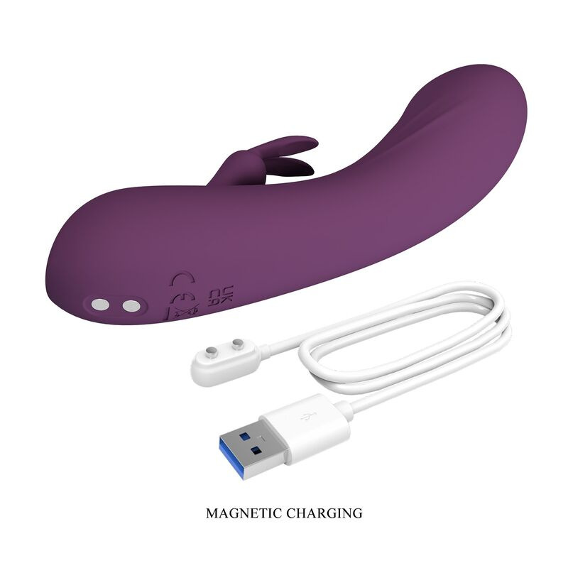 Pretty love - landyn rechargeable rabbit vibrator 10 functions purple 9