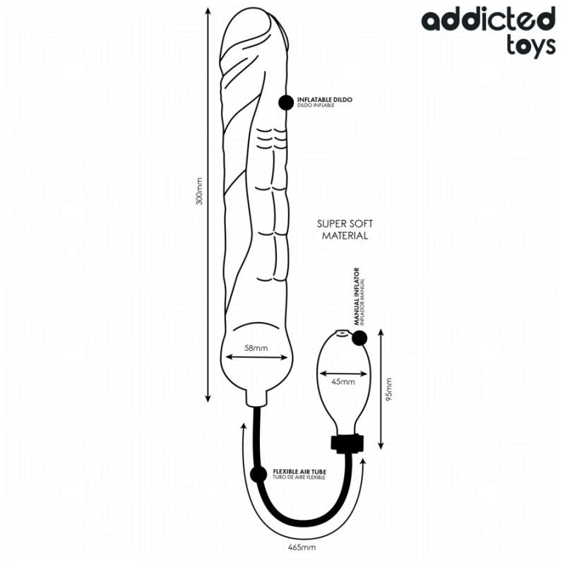 Addicted toys - inflatable dildo xl model 3 3
