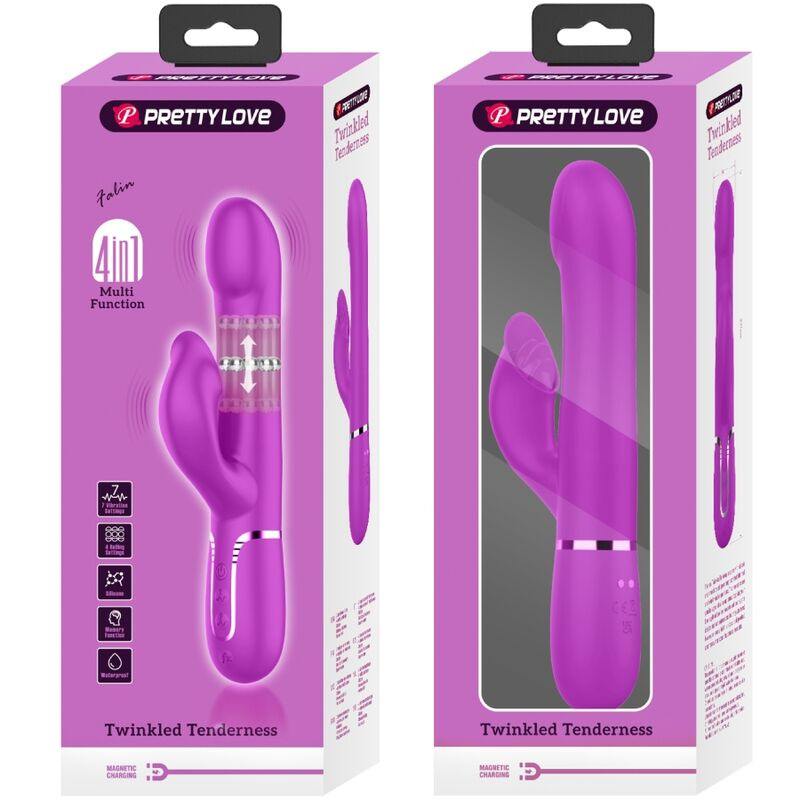 Pretty love - rabbit vibrator pearls violet 9