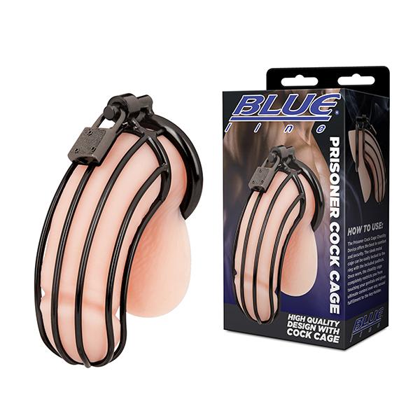 Blueline - Prisoner Cock Cage Black