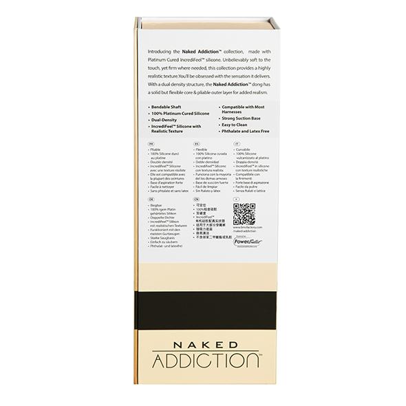 Naked Addiction - 22,8 Cm Silicone Bendable Dual Density Dildo Vanilla 13