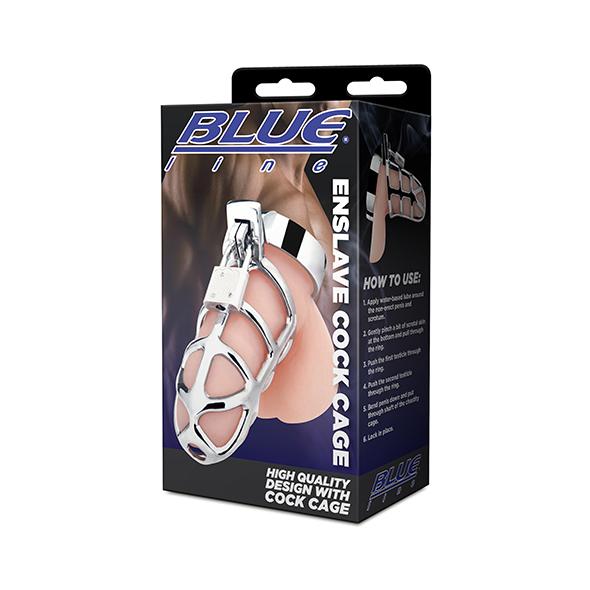 Blueline - Enslave Cock Cage Silver