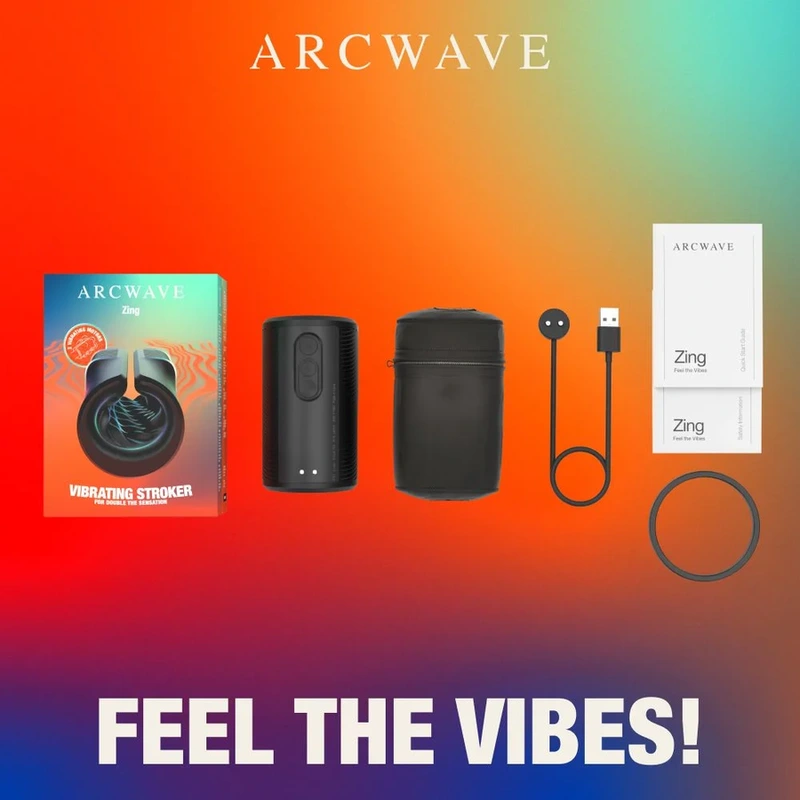 Arcwave - zing vibrating male stroker with dual motor black 7