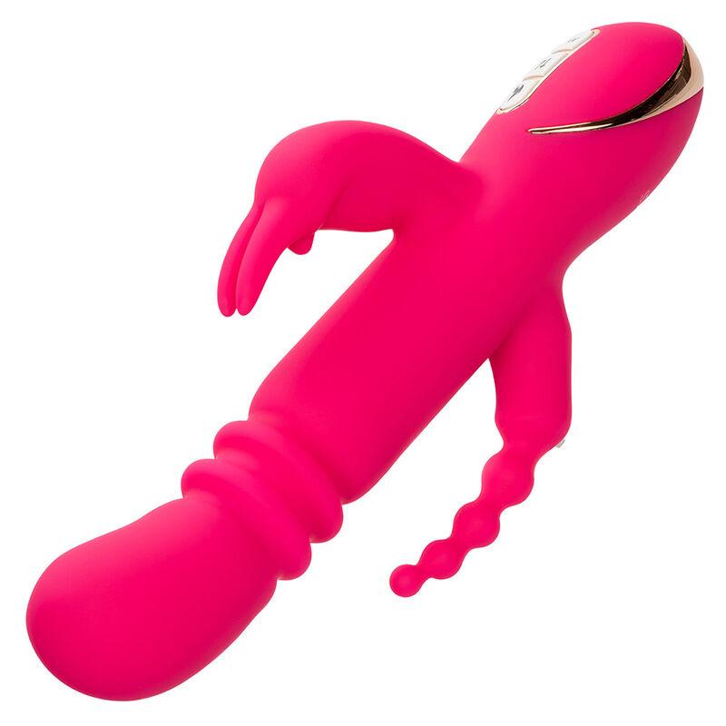 Calexotics - Jack Fantasy Triple Heated Vibrator Rabbit Pink 4