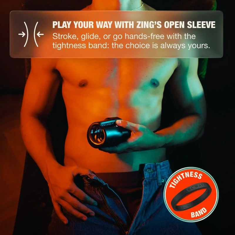 Arcwave - zing vibrating male stroker with dual motor black 8