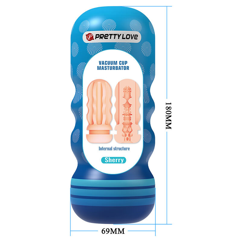 Pretty love - sherry vagina masturbator with suction cup and internal textures 1