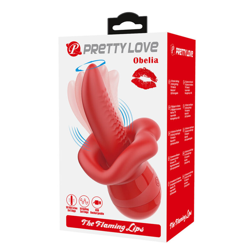 Pretty love - obelia masturbator tongue vibrator with orbital motion 9