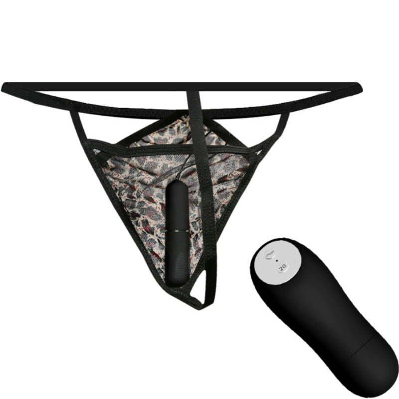 Baile - thong with vibrating bullet and remote control black 2