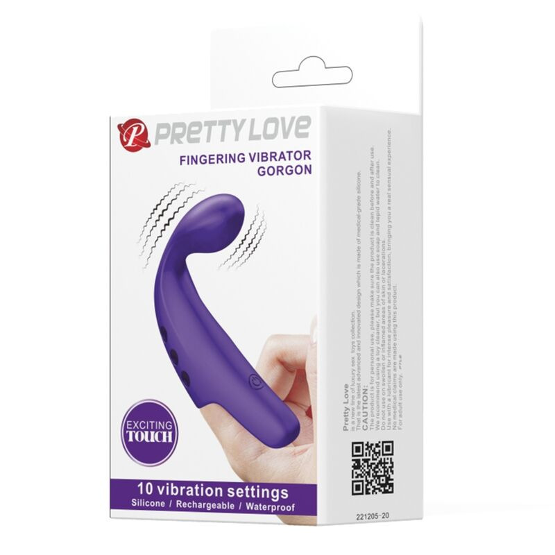 Pretty love - gorgon purple rechargeable finger vibrator 9
