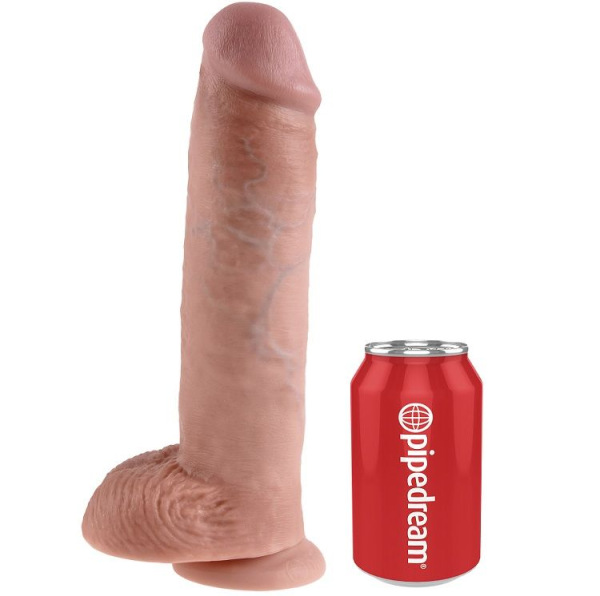 King cock - 11 dildo flesh with balls 28 cm