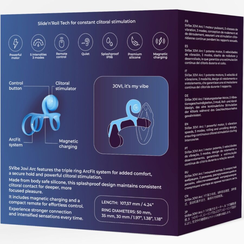 Snail vibe - jovi arc couple ring remote control blue 8