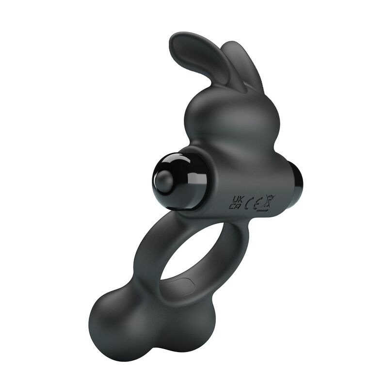 Pretty love - vibrating penis ring with bunny stimulator 10 functions black 1