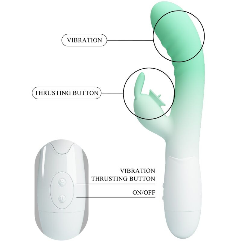 Pretty love - cerberus rabbit vibrator 3o vibrations green 6