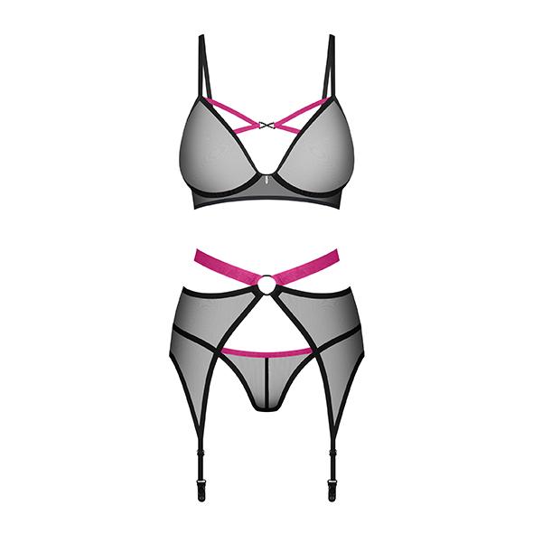 Obsessive - Novenes 3-Piece Set Black Xs/S 8