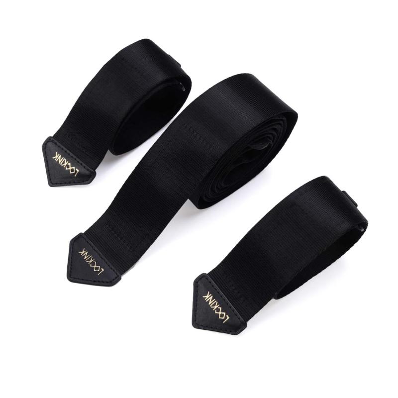 Lockink - Bdsm Adjustable Bed Restraint Kit Black 12