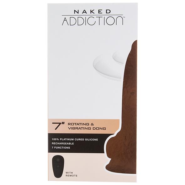 Naked Addiction - 7.5 Inch Rotating & Vibrating Dong With Re