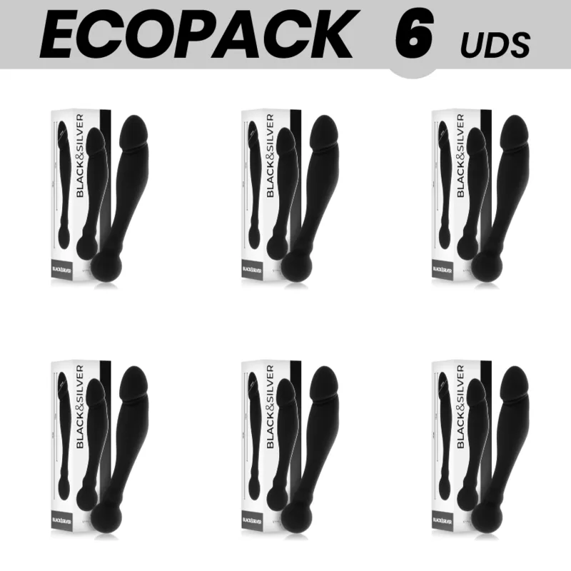 Ecopack 6 Units - Black&Amp;Silver Karl G-Point Stimulating Dildo 18 Cm