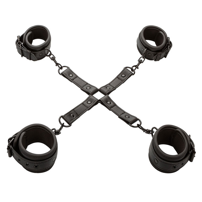Calexotics - nocturnal hog tie connector cuero ajustable black 1