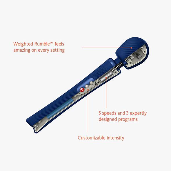 Fun Factory - Vim Weighted Rumble Wand Midnight Blue