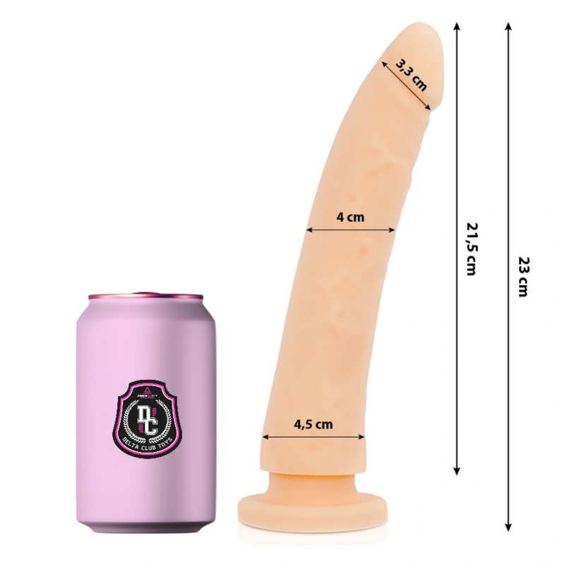 Delta club - toys natural dildo medical silicone 23 cm -o- 4.5 cm