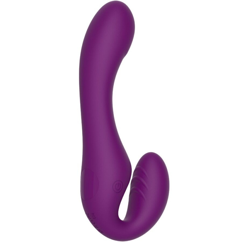 Xocoon - 2 in 1 strapless strap-on vibrator with remote control purple 10