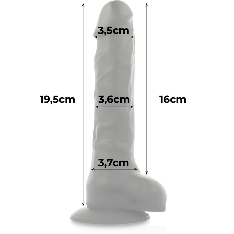 Cock miller - harness + silicone density articulable cocksil black 19.5 cm 8