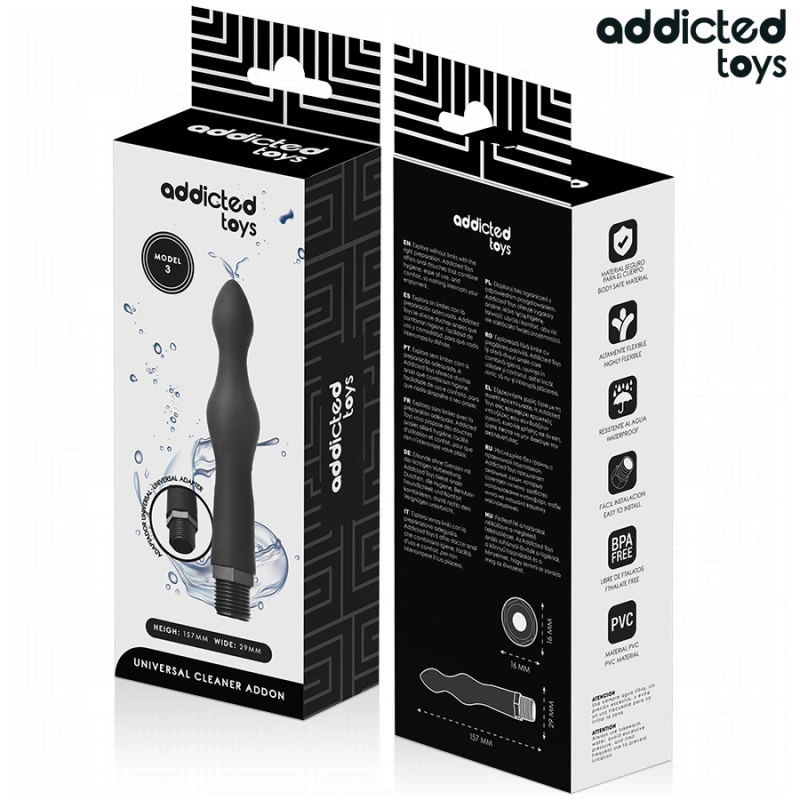 Addicted toys - anal cleaner with universal adapter model 3 6