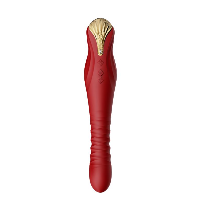 Zalo - King Vibrating Thruster Wine Red - Vibrátor 8