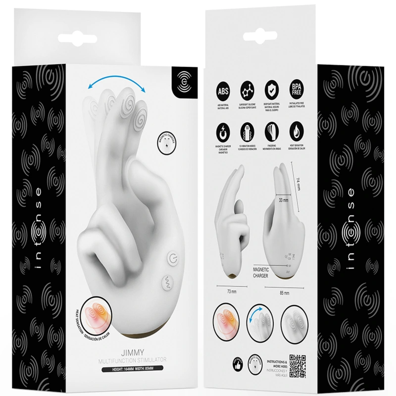 Intense - jimmy hand-shaped multifunction stimulator with vibration and heat 6