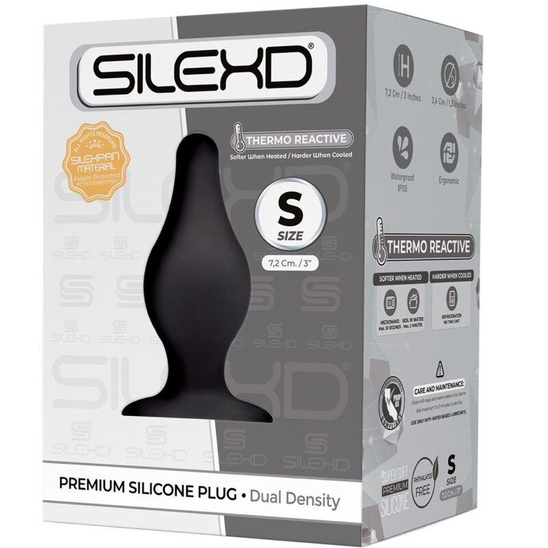 Silexd - Model 2 Anal Plug Premium Silexpan Silicone Premium Thermoreactive Size S 1
