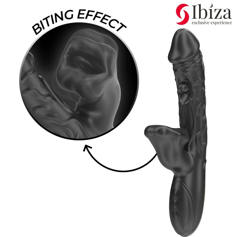 Ibiza - vibrator and clitoris stimulator with biting and rotation effect 3