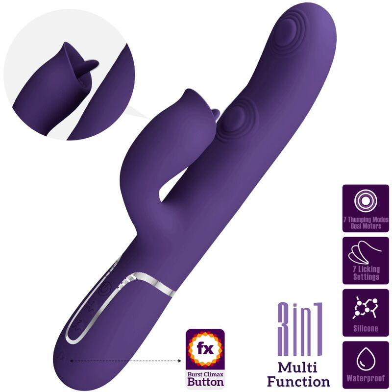 Pretty Love - Rabbit Vibrator With Licking Purple