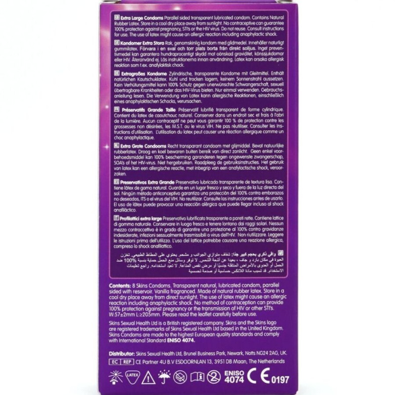 Skins - extra large premium condoms pack 8 3