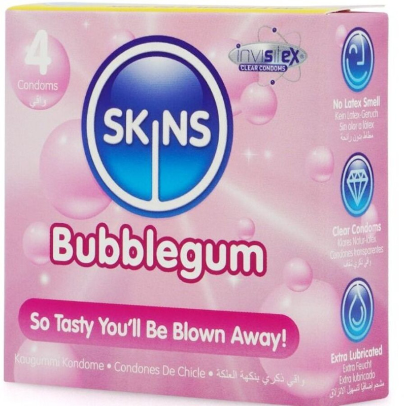 Skins - bubblegum premium condoms pack 4 1