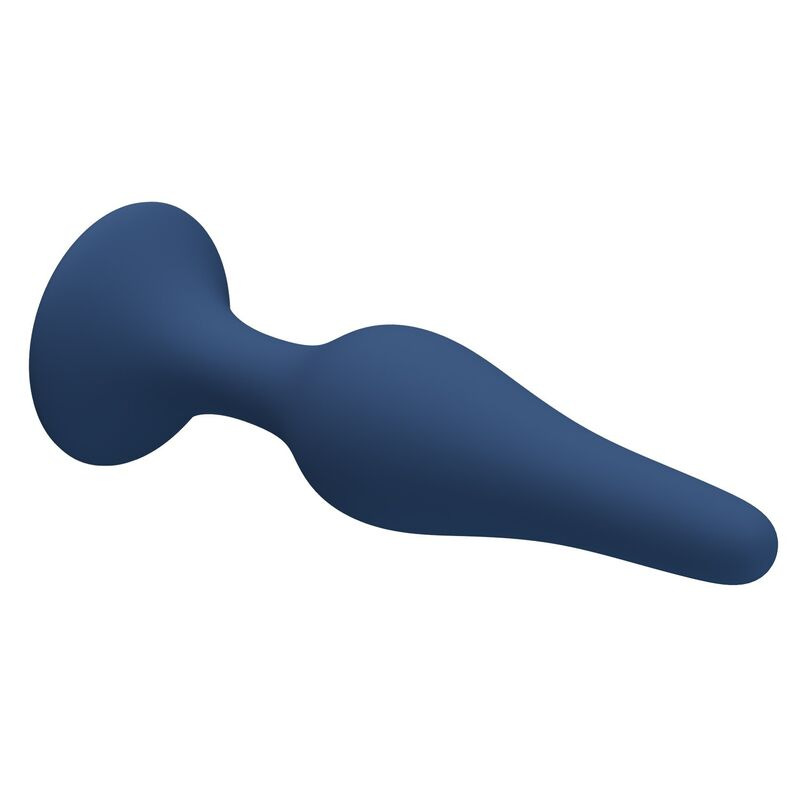 Mr play - slim silicone anal plug blue l 5
