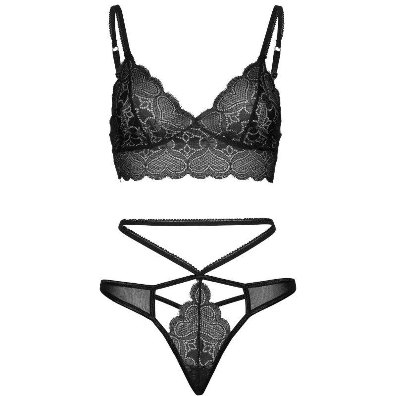 Leg Avenue Set 2 Pieces Set Strappy Cut G String M/L 3