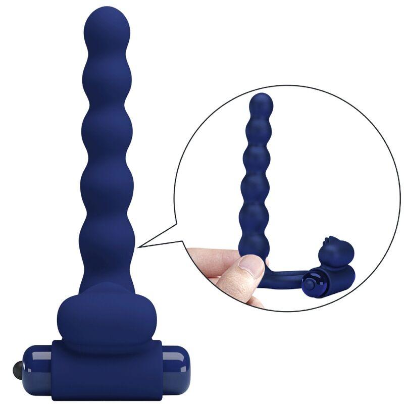 Pretty love - ajmal vibrating ring with plug blue 4