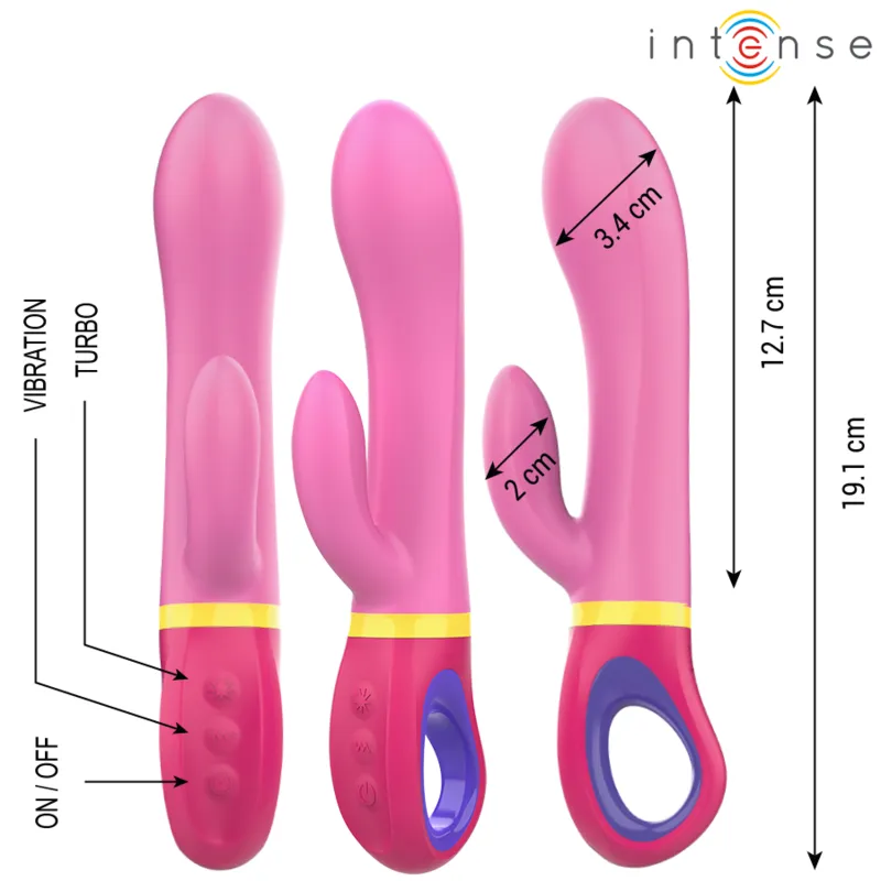 Intense - daphne rabbit vibrator pink 1