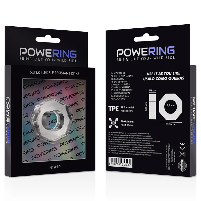 Powering Super Flexible Resistant Ring  5cm Pr10  Clear 10