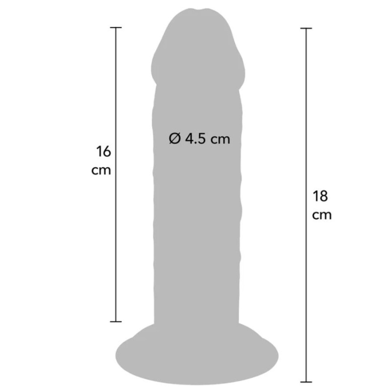 Get real - deluxe thick double-density tpe dong 18 cm 3