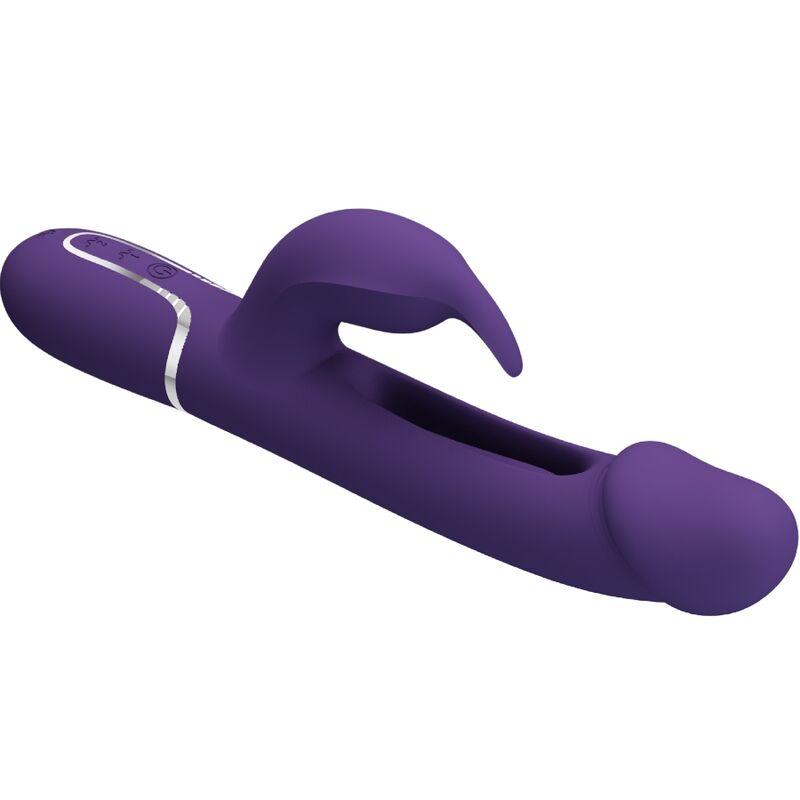 Pretty Love - Kampas Rabbit 3 In 1 Multifunction Vibrator With Tongue Violet 4
