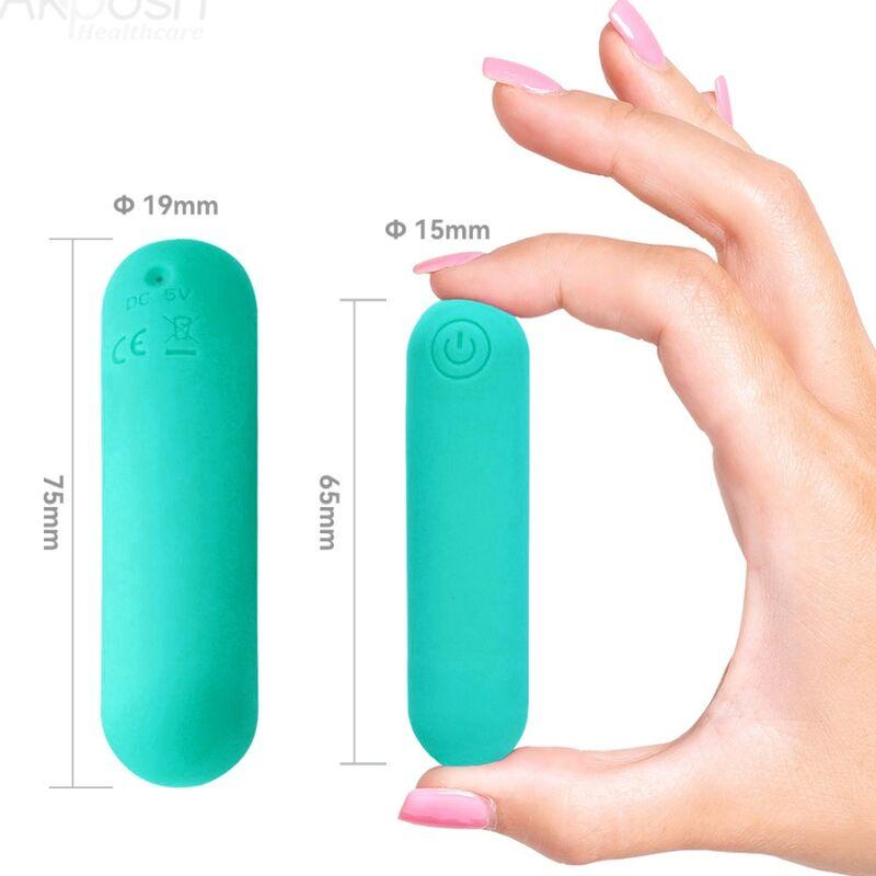 Armony - splash haha vibrator bullet silicone 10 vibrations 75 x 19 cm green 3